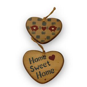 Sarah’s Attic Granny’s Favorites Vintage Set of 2 Wooden Plaques Home Sweet Home
